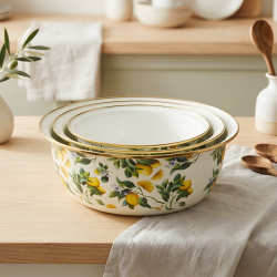 Lemon Pattern Basin Set - 3 Pcs